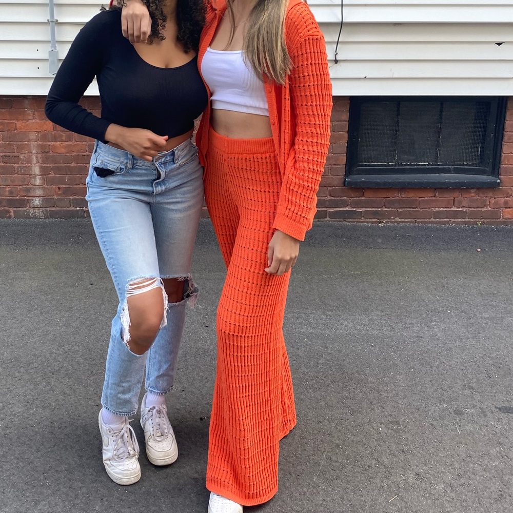 Zara Orange Crochet / Knit Set - Picture 2 of 2